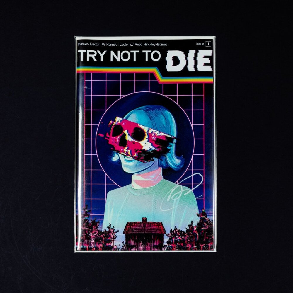 Try Not To Die Issue 1 Signed By Damien Becton Bagged & Boarded Comic Book Graph